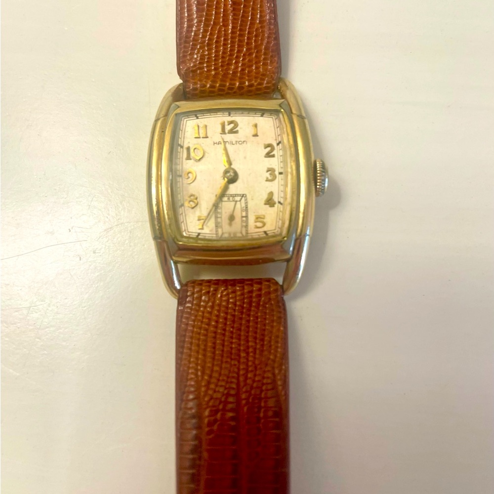 Hamilton Vintage Wristwatch 10K Gold Filled Mechanical with Sub Dial